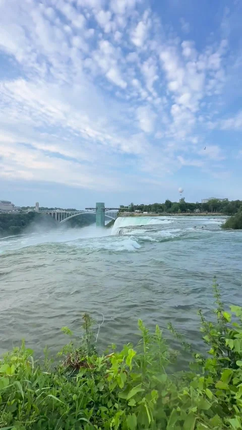 American Falls Water Flow Close-Up Stock Footage 316980827