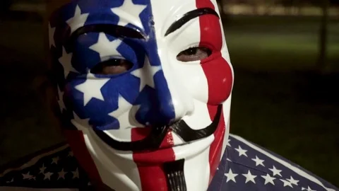 American False Face Stock Footage 125838057