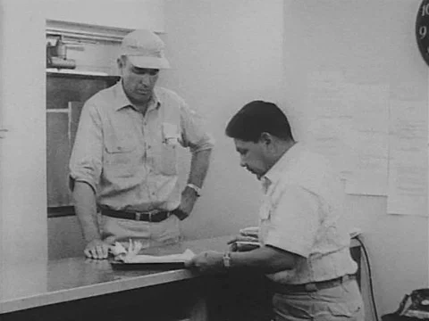 An American farmer's certified request for importing Mexican labor is processed Stock Footage 74975086