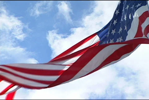 American Flag 074 Stock Footage 488104