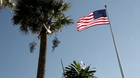 American flag 1 Stock Footage 59877426