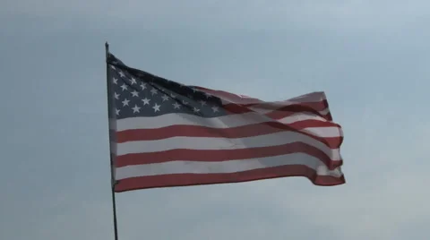 American flag 2 Stock Footage 6537894