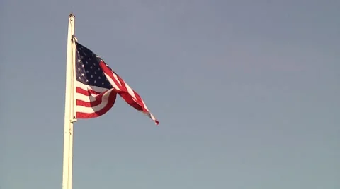 American Flag 2 Stock Footage 8557714