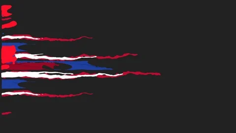 American flag 2D animation Stock Footage 107435525