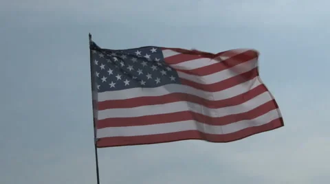 American flag 3 Stock Footage 6540813