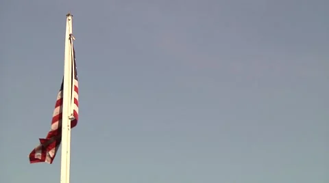 American Flag 3 Stock Footage 8557791