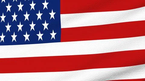 American flag 3D. Stock Illustration