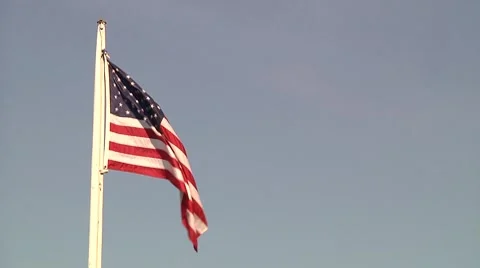 American Flag 4 Stock Footage 8558487