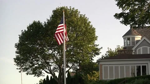 American Flag 5 Stock Footage 8558478