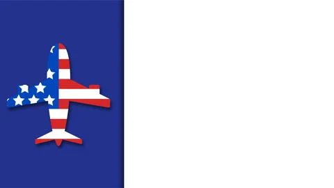 American Flag Airplane Model Symbolizing National Aviation and Patriotism o.. Stock Illustration