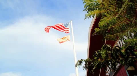 American Flag and Barn 스톡 동영상 12202216