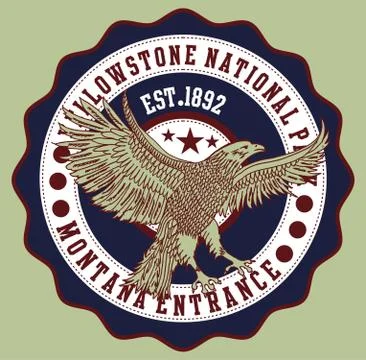American flag and eagle vector art Illustrazione stock