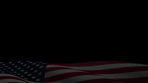American flag and holographic globe lower third. Stock Footage