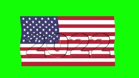 American Flag Animation Stock Footage 194537886