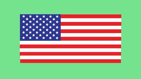 American flag animation Stock Footage 233062101
