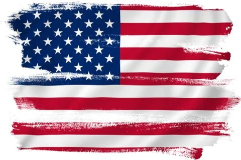 American flag backdrop Stock Illustration