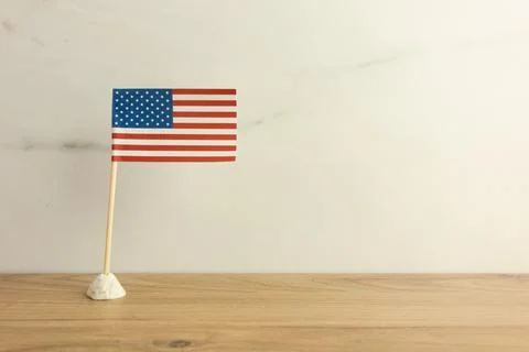 American flag on background with copy space Stock Photos