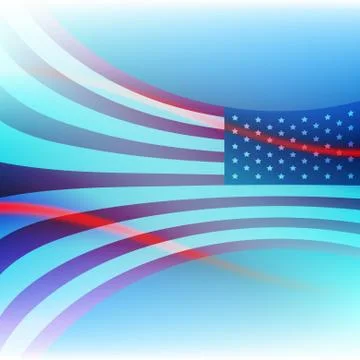American flag background Stock Illustration