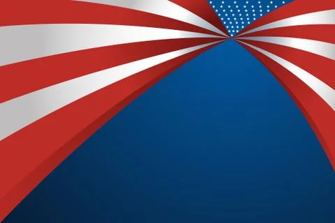 American flag background Stock Illustration