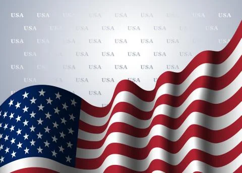 American flag background Stock Illustration