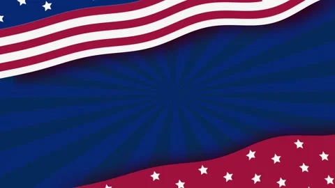 American flag background looping animation Stock Footage 311379609