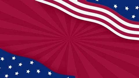 American flag background looping animation Video stock 311573247