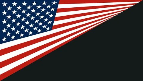 American flag background vector banner, American flag background vector banner Illustrazione stock