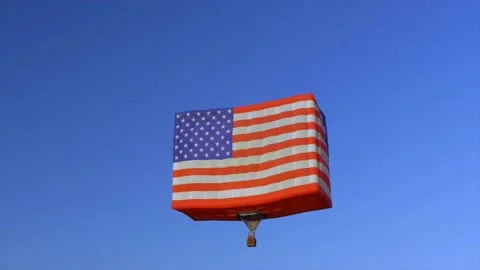 American Flag Balloon Stock Footage 200463470