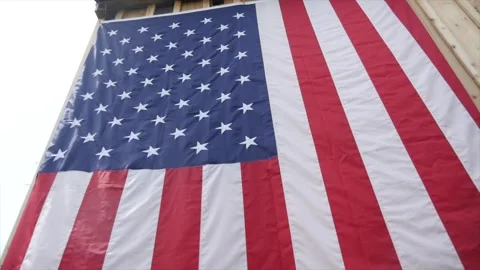 American Flag on a Barn Video stock 270228870
