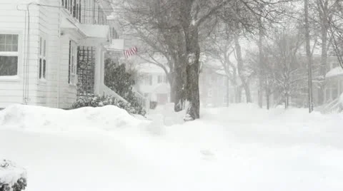 American Flag Blowing in Blizzard 스톡 동영상 21235119