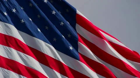 The American flag blowing in the wind, Stock Footage 66746539