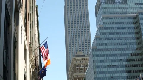 American Flag Blowing in Wind Video stock 71335840