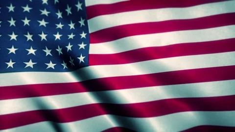 American Flag Blowing in the Wind Video stock 76006086