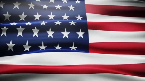 American flag blowing in the wind Stock Footage 82484691
