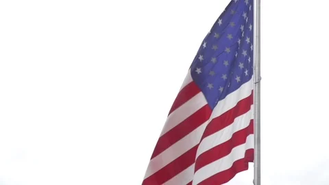 American Flag Blowing In The Wind 스톡 동영상 105186886