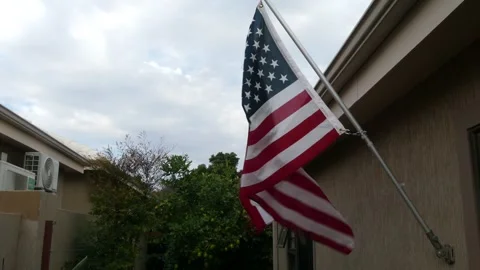 American flag blowing in the wind Video stock 284201938
