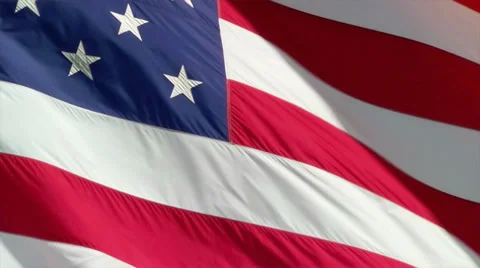 American Flag Blows in the Wind 스톡 동영상 30434855