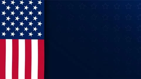 American flag border on dark blue background with copy space for Patriot Day. Stock Illustration
