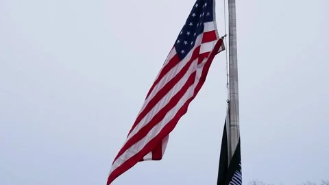 American flag calmly blowing in the wind. Stock Footage 156188214