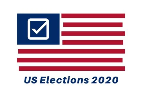 American flag with checkmark symbol instead stars. イラスト素材
