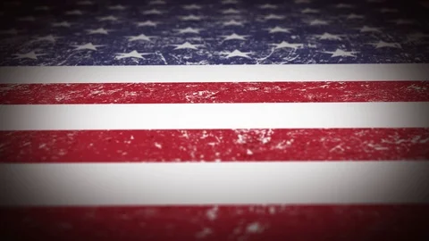 American Flag Close Up Background Clip Video stock 125093599