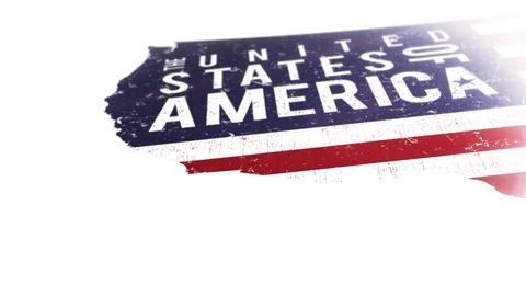 American Flag Close Up Background Clip Stock Footage 125380381