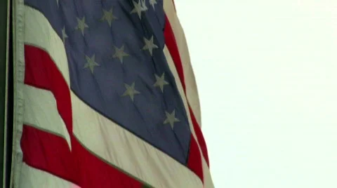 American Flag Close-Up Stock Footage 278996