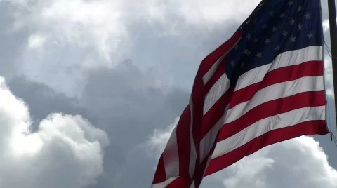 American Flag Close Up Video stock 734176