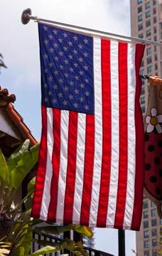 American flag close up. Stock Photos