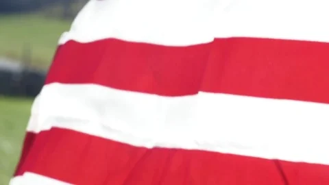 American Flag Close Up Slow Motion Stock Footage 75911545
