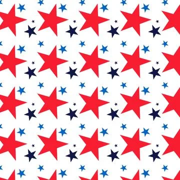 American Flag Color Star Pattern Seamless Background Patriotic Vector Ilustración de archivo