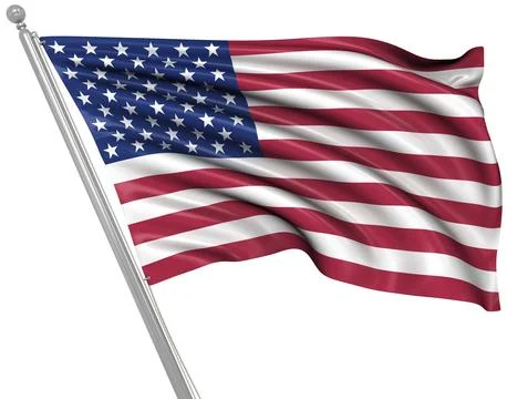 American Flag, This is a computer generated and 3d rendered picture Stockillustratie