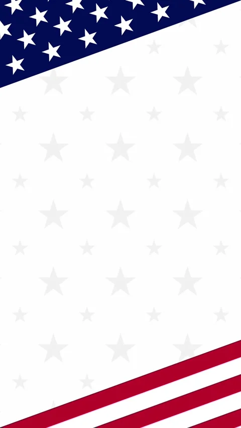 American Flag Corner Frame on White Background for USA Holidays Stock Footage 340949909