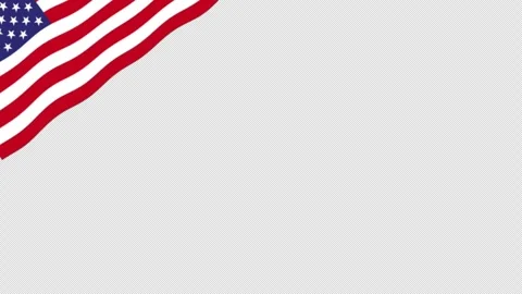 American Flag Corner Loop Alpha Channel Stockbeeldmateriaal 311452080